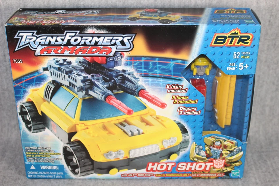 TRANSFORMERS BTR Armada Hot Shot Hasbro 2003 Jolt Mini-Con Action Build Set New - Bild 4 von 4