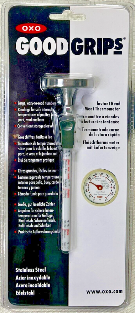 OXO Good Grips Large Instant Read Meat Thermometer with Clear Easy-Read Numbers Brand New