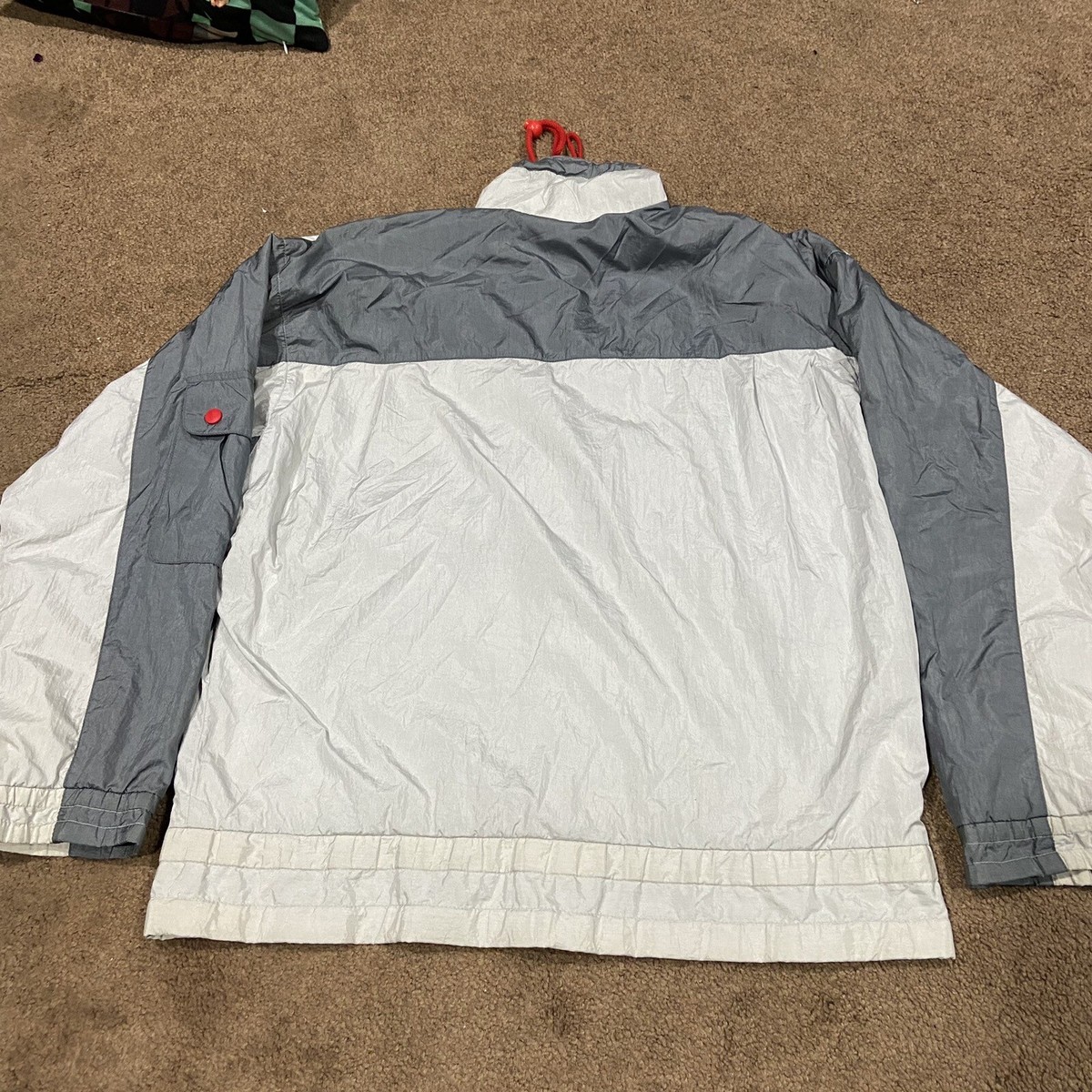 Mens Vintage Ellesse Windbreaker Zip Up Jacket Gray Size M | eBay