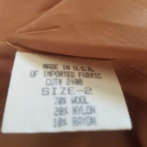 Vintage Neiman Marcus Randolph Duke Apricot Wool Blend Jacket 2 Career - Picture 5 of 7