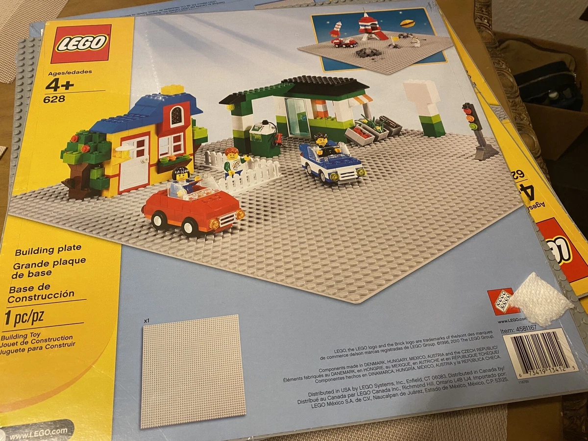 Lego X Large Baseplate Grey 628. Discontinued Color New