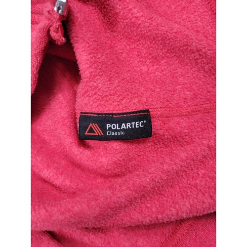 North Face Polartec Red Hooded Jacket Womens Medium A36L - 第 5/8 張圖片