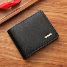 Designer Mens PU Leather Wallet RFID Enclosed SAFE  Card Blocking ID Protection