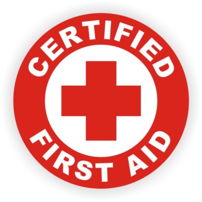 Certified First Aid Hard Hat Sticker | Safety Helmet EMT CPR Firefighter Rescue