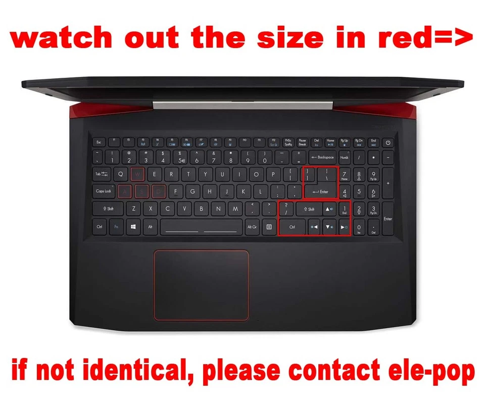 15.6'' Anti Glare Cover+ Keyboard Skin for ACER Predator Helios G3-571 572 573 - Image 3 of 3