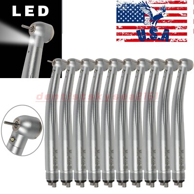 1-10 E-generator Dental LED Fiber Optic High Speed Handpiece 4H Cartridge Rotor