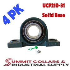 UCP210-31 Pillow Block Bearing 1-15/16" Bore 2 Bolt Solid Base 4PK 