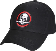 Black Skull and Knife Adjustable Tactical Cap Ball Hat