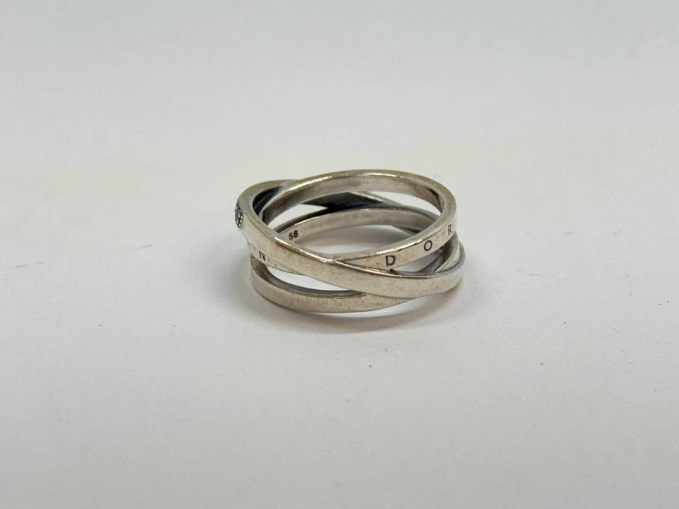 Pandora Crossover Pave Triple Band Ring 199057C01 Size 8.5 - Image 4 of 4