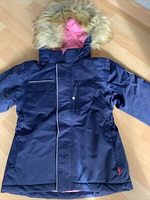 Racoon Winterjacke Winterparka Mädchen Dunkelblau Gr. 116 NEU