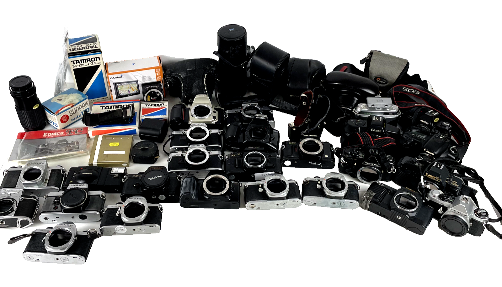 Camera Job Lot Bundle Film Cameras Olympus Canon Pentax Minolta