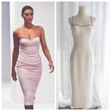 Dolce&Gabbana Vintage S/S 1995 White Crystal Embellished Midi Dress