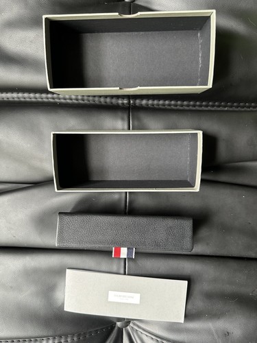 Thom Browne Aviator Sunglasses Matte Black Pale Gold Metal Gray TB-809-A-BLK-GLD - Picture 2 of 7