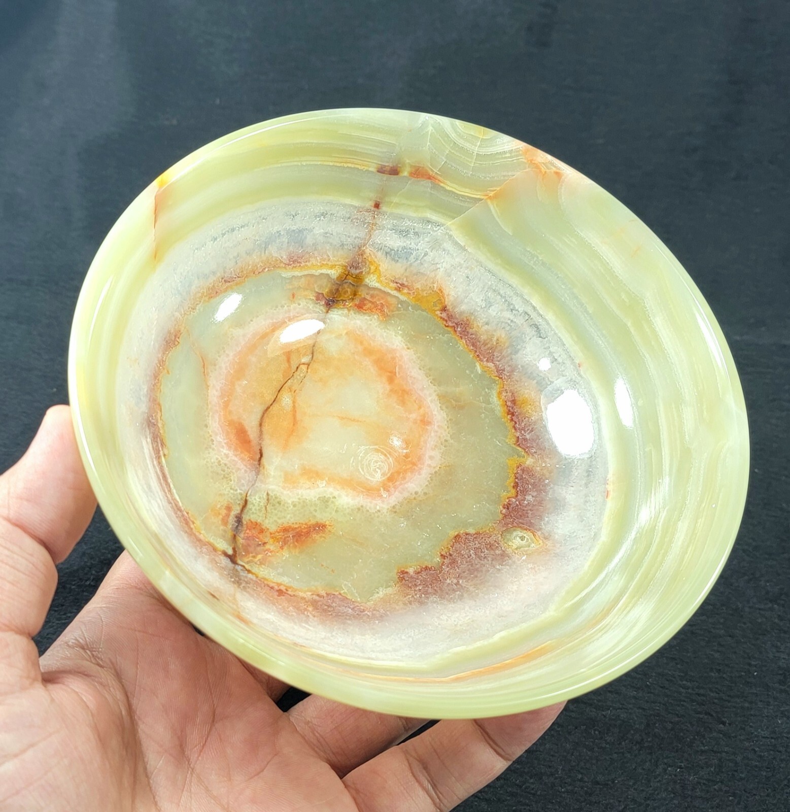 Hand Crafted Onyx 6" Bowls from Karachi/Pakistan 8pcs crystals display