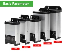 DC12V LED Outdoor Rainproof Power Supply 60W 100W 200W 250W 400W LED Driver