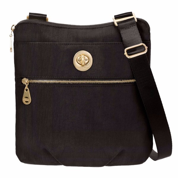 baggallini Hanover Travel Crossbody Bag Gold Hardware Black for sale