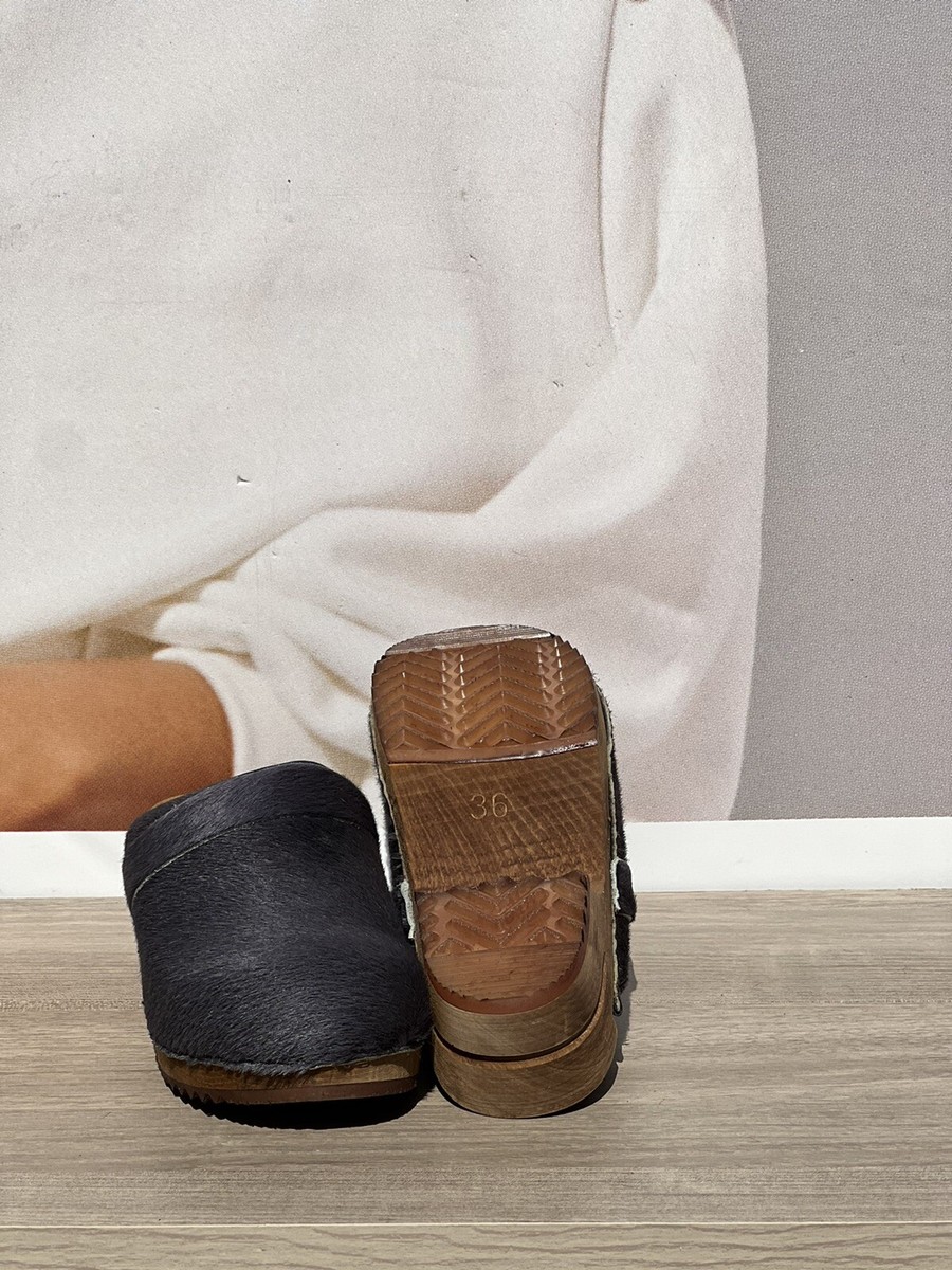 Zoccoli In Pelle Sanita Caroline - Originali Danesi Con Suola Legno, Fatto A Mano - Foto 4