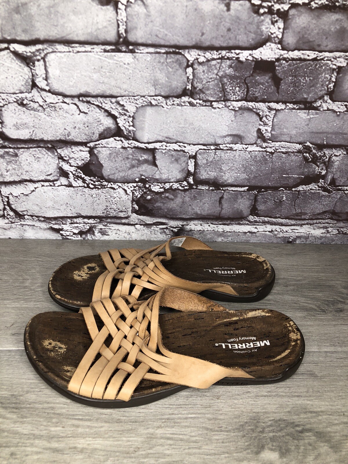 Merrell District Mahana Slide sandali in memory foam marrone naturale da donna taglia 6 5 M US