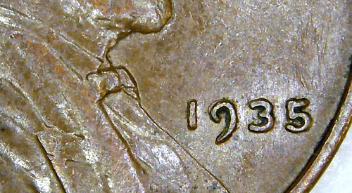Lincoln Wheat Cent Mint Error: 1935 Date Doubling ~ No Reserve (CO-608)