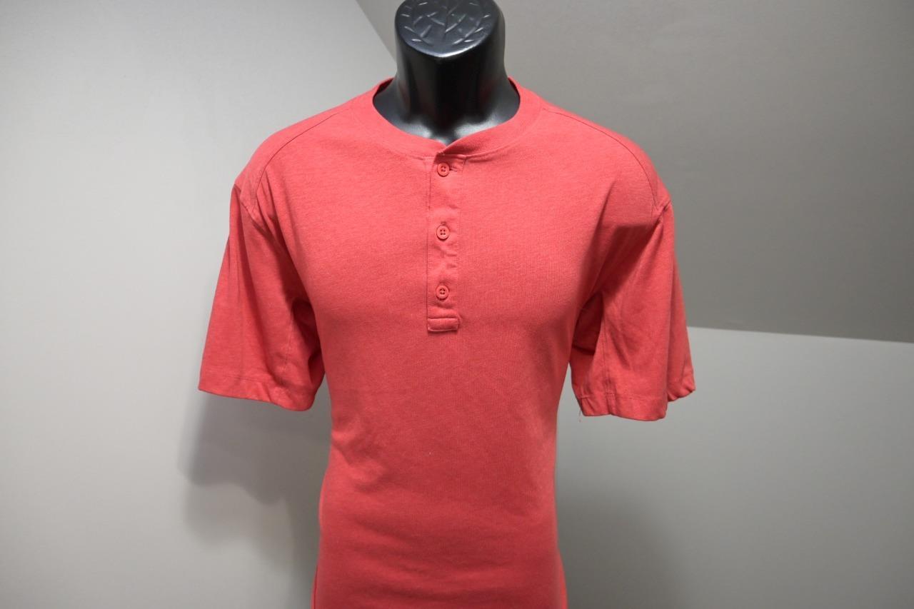 Duluth Trading Co. Henley Tee Shirt Longtail Front Pocket Red Mens Sz Medium image 2