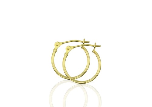 14k Yellow or White Gold Twist Hoop Earrings - Picture 4 of 13