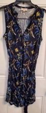 LOFT Outlet Floral Dress Women’s Sleeveless V-Neck - MEDIUM 