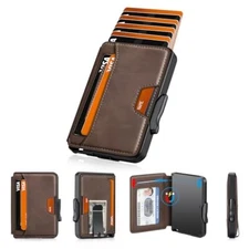 Wallet for Men,Wallet Minimalist Slim Wallet,RFID Blocking Smart Pop Up Wallet