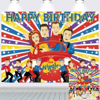 The Wiggles Kinder Geburtstag Partyzubehör Banner Hintergrund Vinyl Party Deko