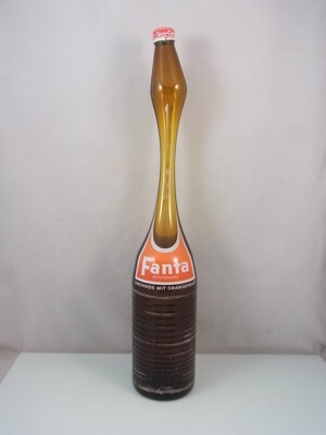 Fanta Flasche 1L 1985 Vintage 80er Inhalt Leer Höhe ca. 49 cm Deckel Coca Cola