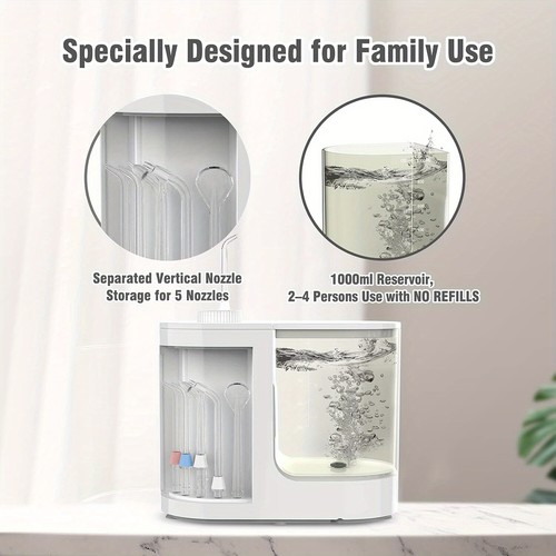 Electric home water floss,1000ml large tank,8 nozzle,separate tooth head storage - Picture 8 of 11
