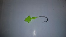 15 PK 11/2 OZ  SHAD HEAD JIGS WITH 7/0 HOOK GLOW GREEN  FROM LOUIE'S LURES  