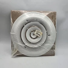 Hart & Cooley Round Ceiling Diffuser White Metal Steel Fits 6" Duct 16 06 W