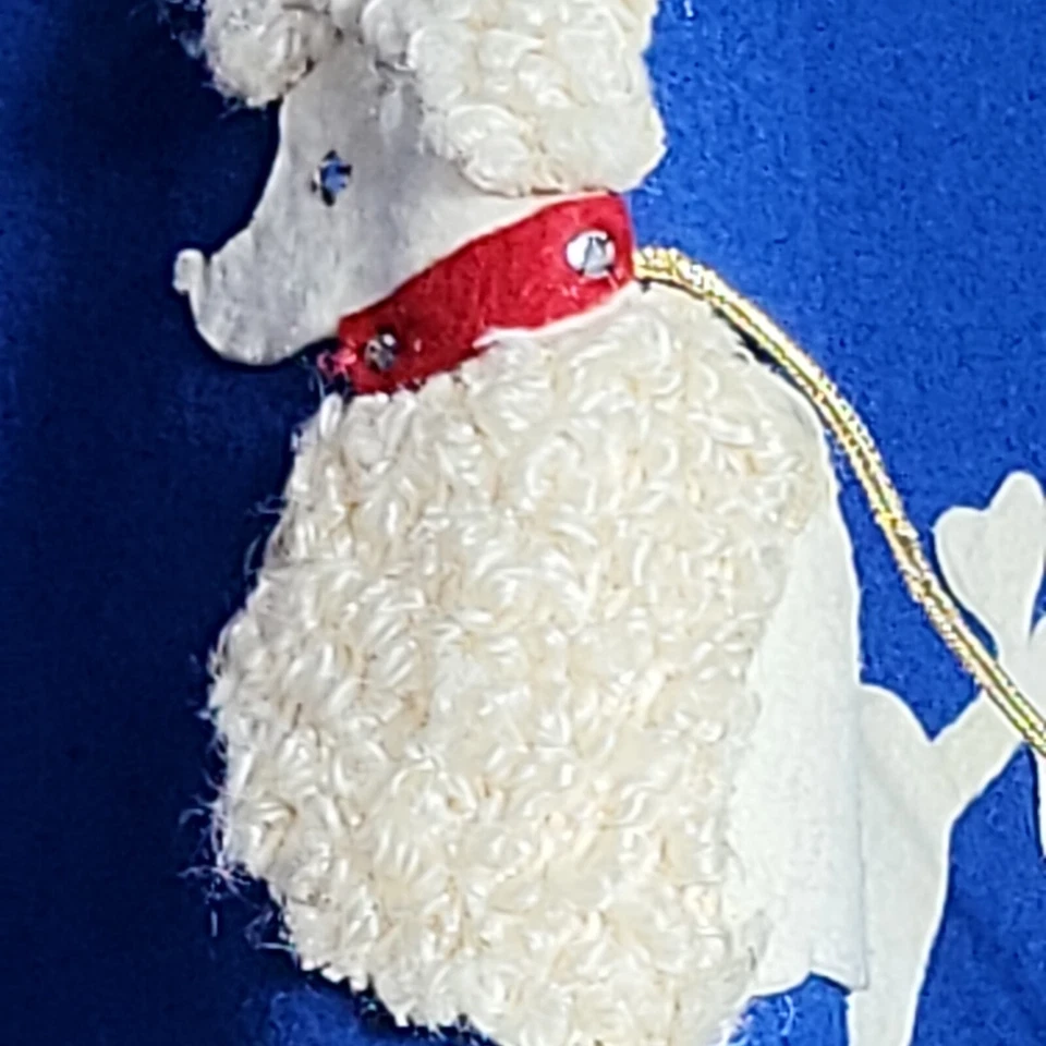 VTG Felt Blue Charades Poodle Skirt Child Girls Costume Rhinestone Eyes Collar - Image 3 of 4