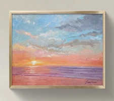 Original Impressionist Painting on 14 in x14 in Canvas - Signed by the Artist