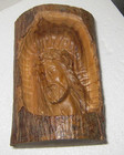 Jesus Face Christ Holy Head Bust Statue Olive Wood Hand Carved  Tree Log — photo 1