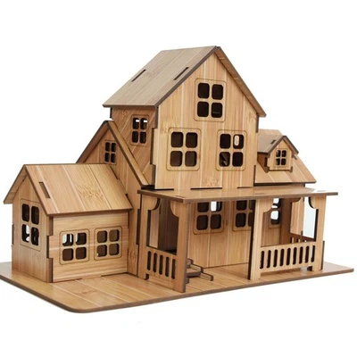 3D Wooden Puzzles for Adults 7.9 inches x 4.7 x 5.5 inches, brown - Image 1 of 4