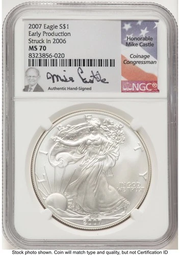 Photo of a 2007 American Silver Eagle from an eBay listing that sold on Jul 16, 2026