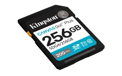 Kingston Canvas Go! Plus Gen4 256GB SDXC Speicherkarte (200 MB/s, C10 UHS-I U...