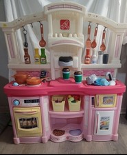 Step2 Fun with Friends Pink Kids Kitchen Pretend Play Set, Ages 2-8
