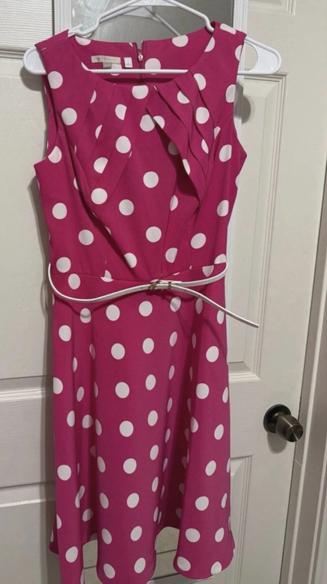 dress barn pink dresses Women's Short Sleeve V-neck Tiered Dress Fuchsia Xlarge -White Mark