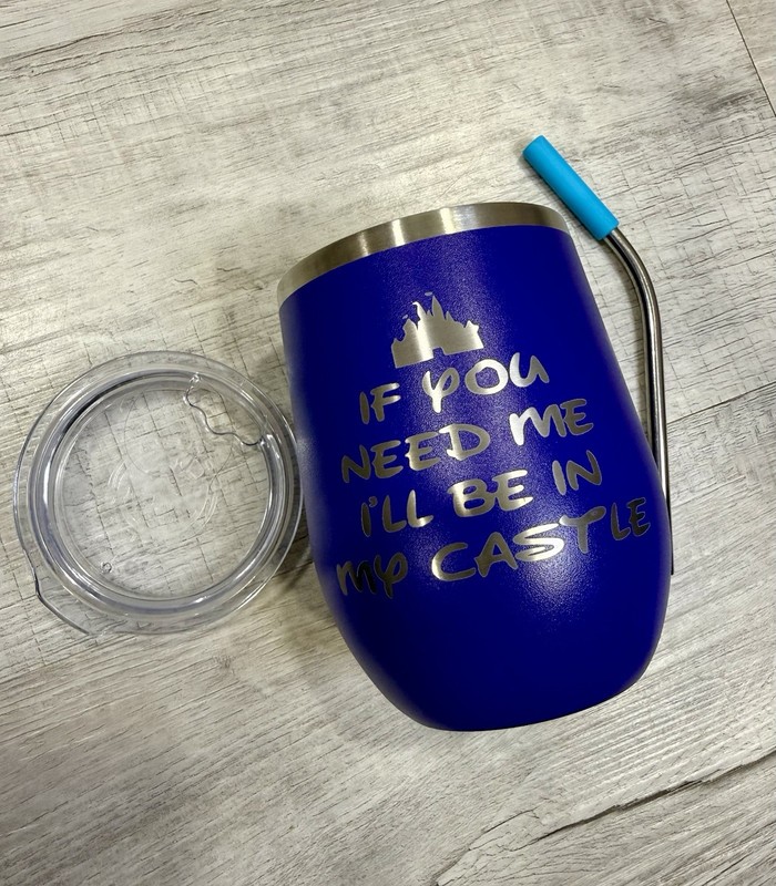 POLAR CAMEL "If You Need Me I'll Be In My Castle" DISNEY Insulated Wine Tumbler