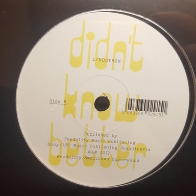 LINDSTROM - DIDN'T KNOW BETTER - VINYL LP SINGLE- NEU in Folie