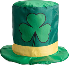 St.Patrick'S Day Shamrock Clover Hat,Irish Green Top Hat,Costume Accessories Lep