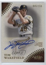 2018 Topps Tier One Prime Performers Auto /250 Tim Wakefield #PPA-TW Auto r3u