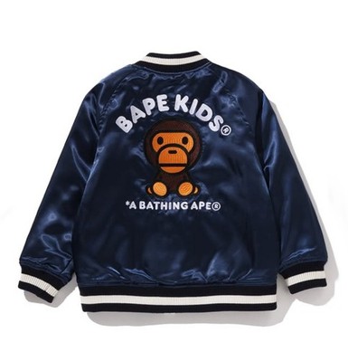 A BATHNIG APE BAPE KIDS BABY MILO EMBROIDERY JACKET 2L80341008 z
