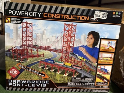Power City Construction Drawbridge Pont-Levis 605 Pieces Easy to Build System