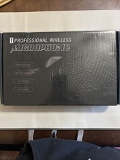 Dual UHF wireless handheld microphone set for karaoke, DJ  events