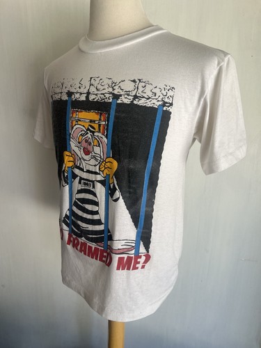 WHO FRAMED ME? (1988) Vintage 80s ROGER RABBIT Movie Disney T-Shirt Size Medium - Picture 3 of 5