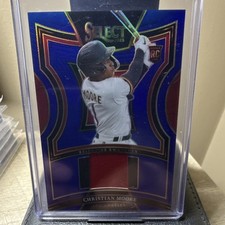 Panini Select 2025 Selective Swatches Christian Moore Angels Blue Prizm RC MEM