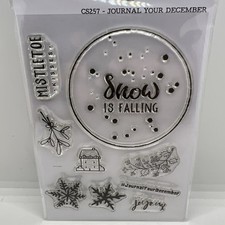 New Elizabeth Craft Designs Clear Stamp Set - Journal Your December, CS257